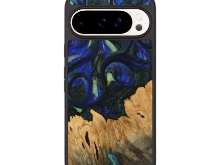 Pixel 9 Wood Phone Case - Whit (Blue, 745202) on Sale