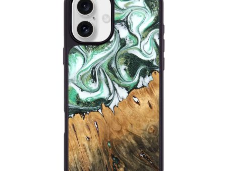 iPhone 16 Plus Wood Phone Case - Bobby (Green, 745376) For Cheap