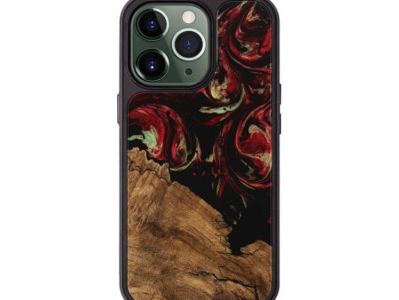 iPhone 13 Pro Wood Phone Case - Grayce (Red, 745234) on Sale