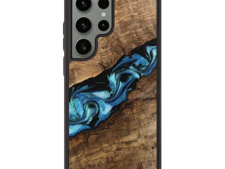 Galaxy S23 Ultra Wood Phone Case - Blithe (Blue, 745324) Hot on Sale