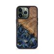 iPhone 13 Pro Wood Phone Case - Caty (Teal & Gold, 745125) Hot on Sale