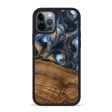 iPhone 12 Pro Max Wood Phone Case - Livia (Teal & Gold, 745220) Fashion