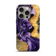 iPhone 16 Pro Wood Live Edge Phone Case - Vergie (Purple, 745285) Fashion