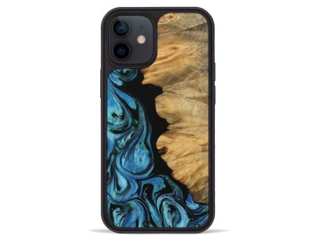 iPhone 12 mini Wood Phone Case - Chahram (Blue, 745447) Cheap