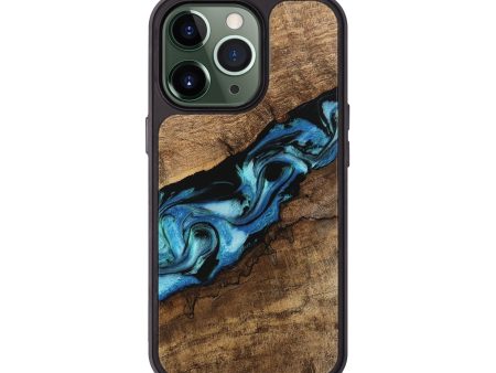 iPhone 13 Pro Wood Phone Case - Blithe (Blue, 745324) Sale