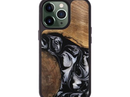 iPhone 13 Pro Wood Phone Case - Jolette (Black & White, 745162) Cheap