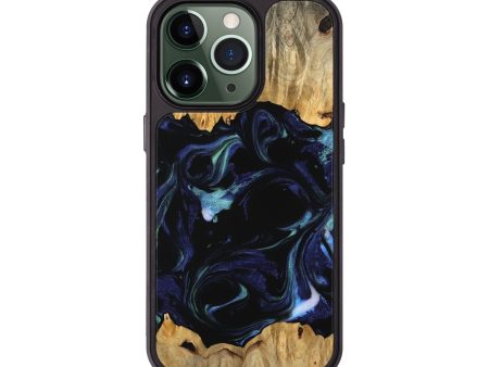 iPhone 13 Pro Wood Phone Case - Shailin (Blue, 745178) Fashion