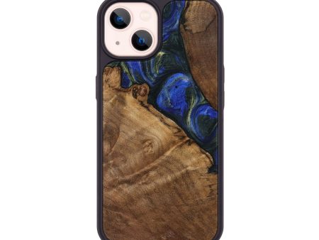 iPhone 14 Wood Phone Case - Darice (Blue, 745095) Supply