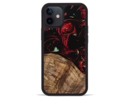 iPhone 12 mini Wood Phone Case - Jemal (Red, 745211) Sale