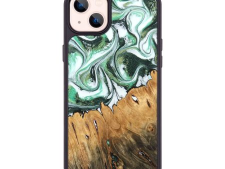 iPhone 14 Plus Wood Phone Case - Bobby (Green, 745376) Supply