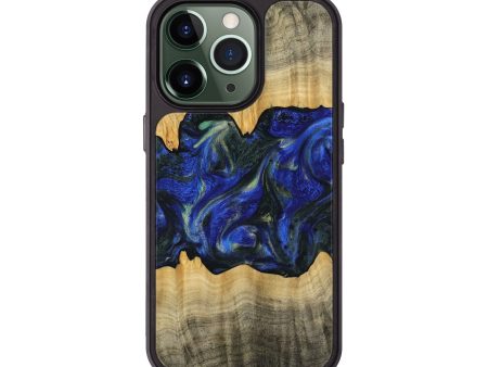 iPhone 13 Pro Wood Phone Case - Gabie (Blue, 745216) Online now