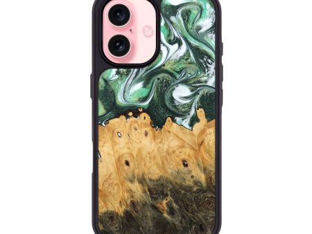 iPhone 16 Wood Phone Case - Blas (Green, 745374) For Cheap