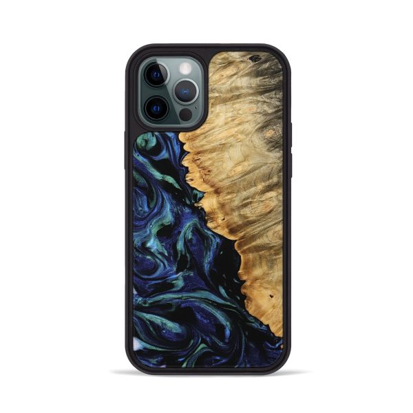 iPhone 12 Pro Wood Phone Case - Lennie (Blue, 745175) Online Sale