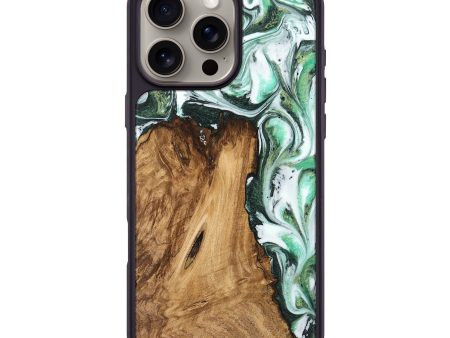 iPhone 16 Pro Max Wood Phone Case - Angy (Green, 745391) Hot on Sale