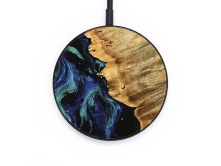 Circle Wood Wireless Charger - Lennie (Blue, 745175) Sale