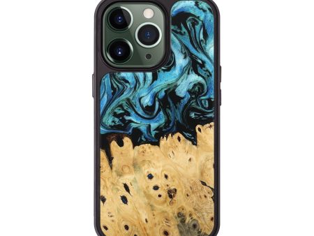 iPhone 13 Pro Wood Phone Case - Lynett (Blue, 745302) For Discount