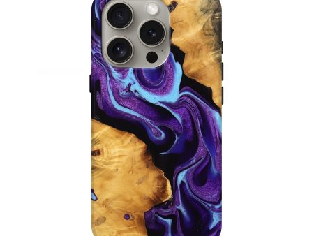 iPhone 16 Pro Wood Live Edge Phone Case - Bobby (Purple, 745293) Online now