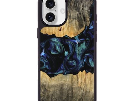 iPhone 16 Plus Wood Phone Case - Caresa (Blue, 745156) Online