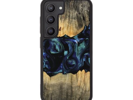 Galaxy S23 Wood Phone Case - Caresa (Blue, 745156) For Discount