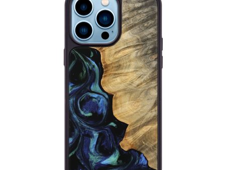 iPhone 14 Pro Max Wood Phone Case - Chantal (Blue, 745154) For Discount