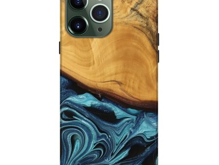 iPhone 13 Pro Max Wood Live Edge Phone Case - Frinel (Blue, 745069) Online now