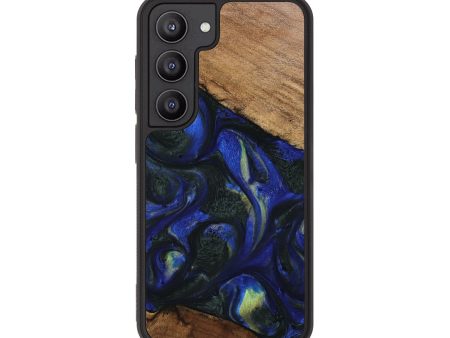 Galaxy S23 Wood Phone Case - Cherrie (Blue, 745101) Fashion