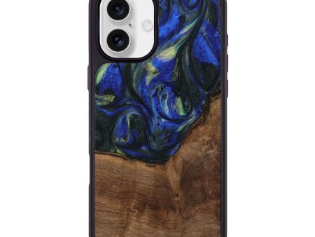 iPhone 16 Plus Wood Phone Case - Alvin (Blue, 745094) Supply