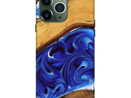 iPhone 13 Pro Max Wood Live Edge Phone Case - Vries (Blue, 745037) For Discount