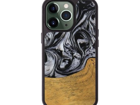 iPhone 13 Pro Wood Phone Case - Macey (Black & White, 745201) Supply