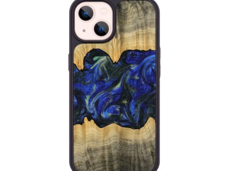 iPhone 14 Wood Phone Case - Gabie (Blue, 745216) Sale