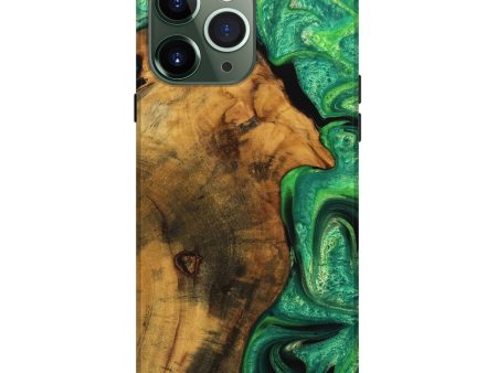 iPhone 13 Pro Max Wood Live Edge Phone Case - Verle (Green, 745057) Supply