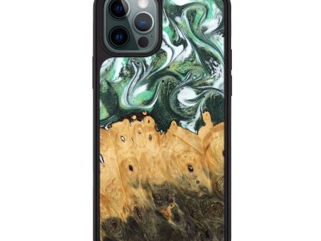 iPhone 12 Pro Max Wood Phone Case - Blas (Green, 745374) on Sale