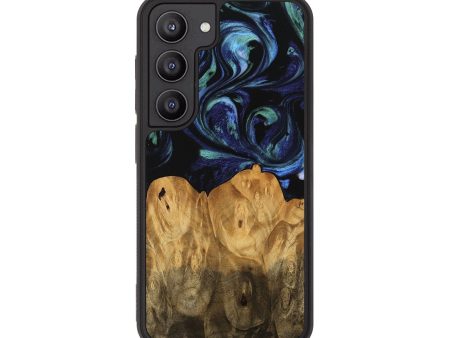 Galaxy S23 Wood Phone Case - Treyvon (Blue, 745176) Online Sale