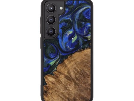 Galaxy S23 Wood Phone Case - Joetta (Blue, 745087) Supply