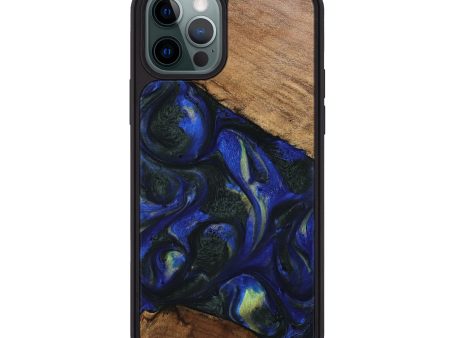 iPhone 12 Pro Max Wood Phone Case - Cherrie (Blue, 745101) Fashion