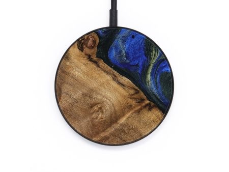 Circle Wood Wireless Charger - Darice (Blue, 745095) Fashion