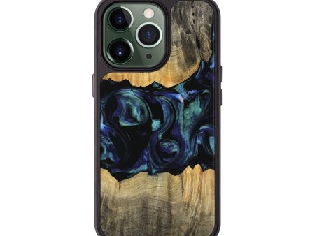 iPhone 13 Pro Wood Phone Case - Caresa (Blue, 745156) Hot on Sale