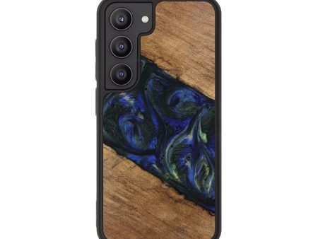 Galaxy S23 Wood Phone Case - Mirelle (Blue, 745096) Sale