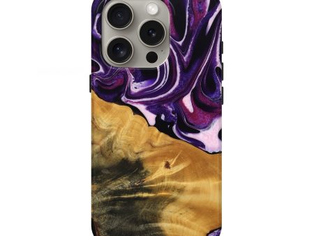 iPhone 16 Pro Wood Live Edge Phone Case - Anais (Purple, 745287) Supply