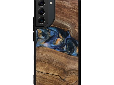 Galaxy S22 Plus Wood Phone Case - Gavra (Teal & Gold, 745158) Sale