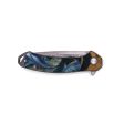 EDC Wood Pocket Knife - Blinni (Teal & Gold, 745080) Online