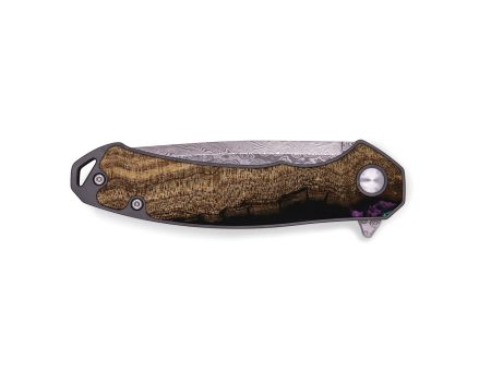 EDC Wood Pocket Knife - Hannie (Purple, 745109) Cheap