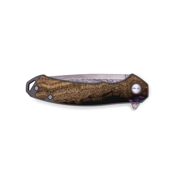 EDC Wood Pocket Knife - Hannie (Purple, 745109) Cheap