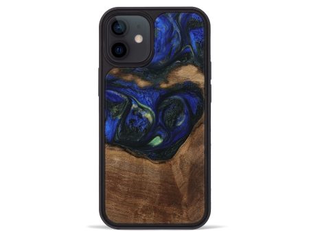 iPhone 12 mini Wood Phone Case - Ebert (Blue, 745112) Online Hot Sale