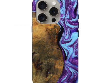 iPhone 16 Pro Wood Live Edge Phone Case - Audley (Purple, 745286) For Sale