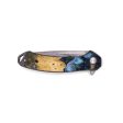 EDC Wood Pocket Knife - Karla (Teal & Gold, 745186) Online Hot Sale