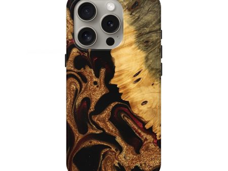 iPhone 16 Pro Wood Live Edge Phone Case - Tami (Red, 745276) For Discount