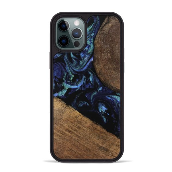 iPhone 12 Pro Max Wood Phone Case - Cezary (Blue, 745179) Online Hot Sale