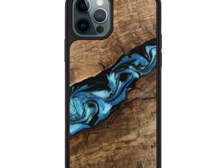 iPhone 12 Pro Max Wood Phone Case - Blithe (Blue, 745324) Online