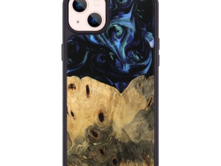 iPhone 14 Plus Wood Phone Case - Deny (Blue, 745147) Sale